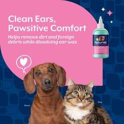 NaturVet Ear Wash Grooming Aid for Dogs & Cats, 8-fl oz bottle slide 2 of 8