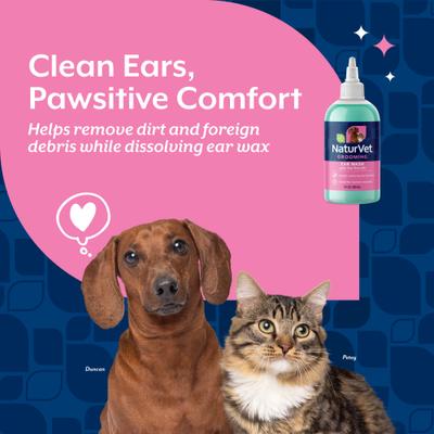 Show full view: NaturVet Aloe & Baby Powder Scent Dog & Cat Ear Wash, 8-fl oz bottle slide 3 of 10