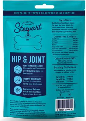 Show full view: Stewart Hip & Joint with Glucosamine, Beef & Sweet Potato Recipe Limited-Ingredient Adult, Freeze-Dried Dog Treats, 4-oz pouch slide 3 of 6