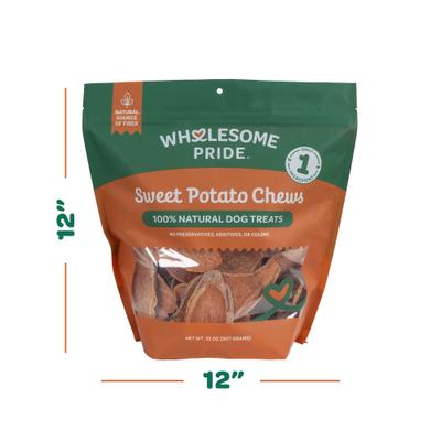 Show full view: Wholesome Pride Pet Treats Sweet Potato Chews Dehydrated Dog Treats, 32-oz bag slide 9 of 10