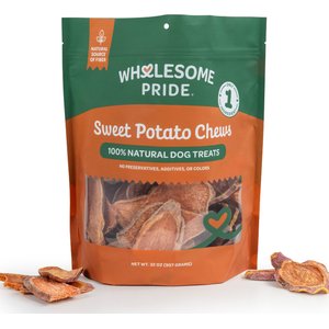 Wholesome Pride Pet Treats Sweet Potato Chews Dehydrated Dog Treats, 32-oz bag