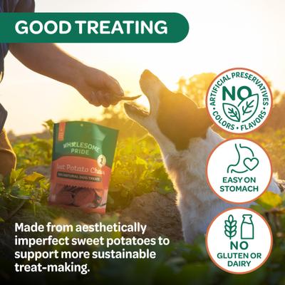 Show full view: Wholesome Pride Pet Treats Sweet Potato Chews Dehydrated Dog Treats, 16-oz bag slide 6 of 10