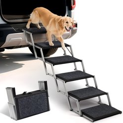 Heeyoo Extra Wide 6 Steps Dog Car Ramp