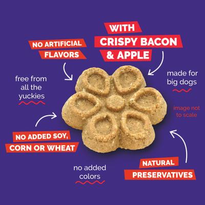 Show full view: Fruitables Biggies with Real Crispy Bacon & Apple Dog Treats, 16-oz bag slide 7 of 11