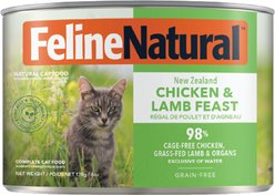 Feline Natural Chicken & Lamb Feast Grain-Free Canned Cat Food, 6-oz, case of 12
