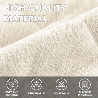 Show full view: H.VERSAILTEX Chenille Dog & Cat Sofa Cover with Strap Couch Protector, Ivory, 36 x 82-in slide 4 of 10