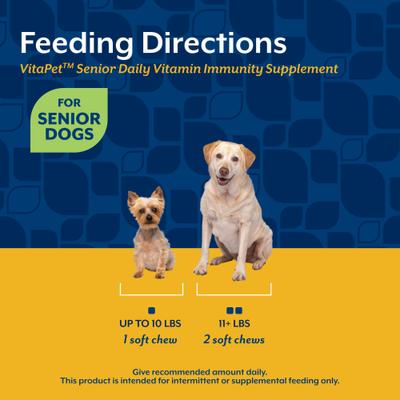 Show full view: NaturVet VitaPet Senior Daily Vitamins Plus Glucosamine Dog Supplement, 120 count slide 7 of 11