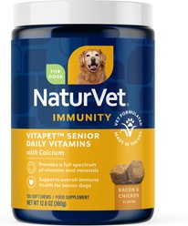 NaturVet VitaPet Senior Daily Vitamins Plus Glucosamine Dog Supplement, 120 count