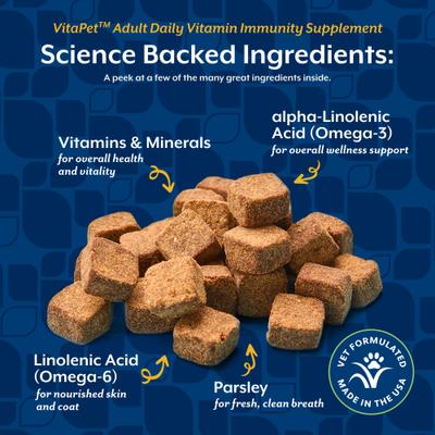 Show full view: NaturVet VitaPet Adult Plus Breath Aid Soft Chews Multivitamin for Dogs, 60 count slide 6 of 10