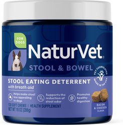 NaturVet Coprophagia Plus Breath Aid Soft Chews Coprophagia Supplement for Dogs, 130 count