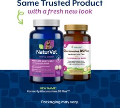 NaturVet Moderate Care Glucosamine DS Plus Chewable Tablets Joint Supplement for Dogs, 120 count slide 2 of 8