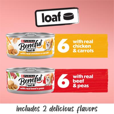 Show full view: Purina Beneful Loaf Variety Pack Wet Dog Food, 5.5-oz can, 12 count slide 6 of 11