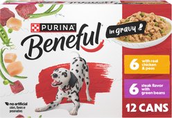 Purina Beneful Gravy Variety Pack Wet Dog Food, 5.5-oz can, 12 count