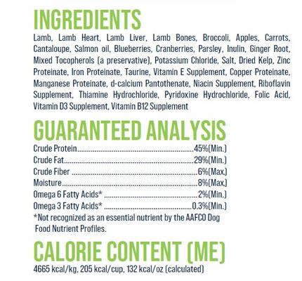 Show full view: Stewart Raw Naturals Lamb Flavor Limited-Ingredient Freeze-Dried Dog Food, 8-oz pouch slide 6 of 10