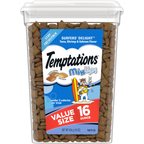 Temptations MixUps Surfers' Delight Flavor Soft & Crunchy Cat Treats, 16-oz tub