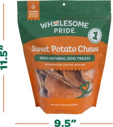 Wholesome Pride Pet Treats Sweet Potato Chews Dehydrated Dog Treats, 16-oz bag slide 2 of 8