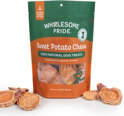 Wholesome Pride Pet Treats Sweet Potato Chews Dehydrated Dog Treats, 8-oz bag