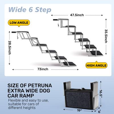 Show full view: Heeyoo Extra Wide 6 Steps Dog Car Ramp slide 2 of 8