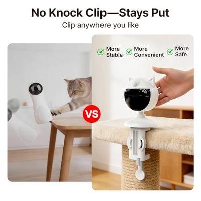 Show full view: Potaroma Indoor Automatic Chargeable Smart Sensor Interactive Laser Cat Toy, Cream White slide 2 of 7