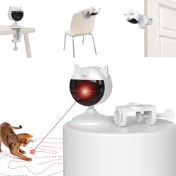 Potaroma Indoor Automatic Chargeable Smart Sensor Interactive Laser Cat Toy, Cream White slide 1 of 6