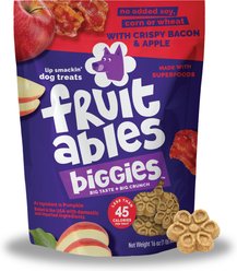 Fruitables Biggies with Real Crispy Bacon & Apple Dog Treats, 16-oz bag