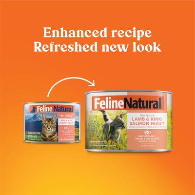 Show full view: Feline Natural Lamb & King Salmon Feast Grain-Free Canned Cat Food, 6-oz, case of 12 slide 3 of 10