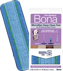 Bona Pet System Microfiber for Multi-Surface Floors Deep Clean Mop Pad, Blue slide 1 of 9