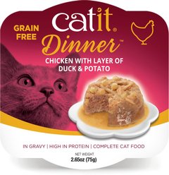 Catit Dinner Chicken with Duck & Potato Cat Wet Food, 2.65-oz can