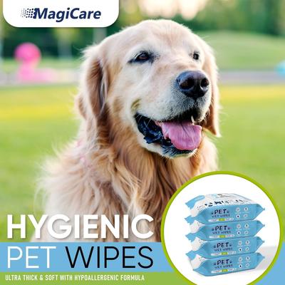 Show full view: Magicare 8 x 8-in Unscented Ultra Thick & Soft with Hypoallergenic Formula Dog Wipes, White, 400 count slide 3 of 9