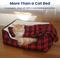 Show in main carousel: PawsPik Cozy Fleece & Plush Cat & Dog Orthopedic Bolster Bed, Red Flannel slide 3 of 10
