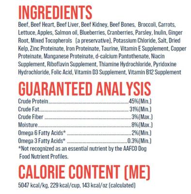 Show full view: Stewart Raw Naturals Beef Limited-Ingredient Adult Freeze-Dried Dog Food, 8-oz bag slide 6 of 10