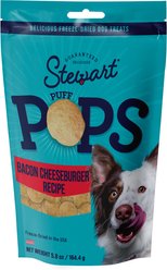 Stewart PuffPops Cheeseburger Recipe Freeze-Dried Dog Treats, 5.8-oz pouch