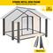 Show in main carousel: Aivituvin Waterproof Anti-Chewing Metal Frame with Porch Dog House, Large slide 4 of 11