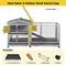 Show in main carousel: Aivituvin 33.5-in Indoor & Outdoor Ashpalt Roof Wheeled Rabbit Hutch slide 6 of 10