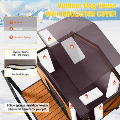 Show full view: Aivituvin Waterproof Liner Insulated Dog House slide 3 of 7
