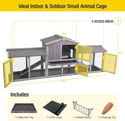 Show full view: Aivituvin 33.7-in Extra Large Chicken Coop slide 6 of 7