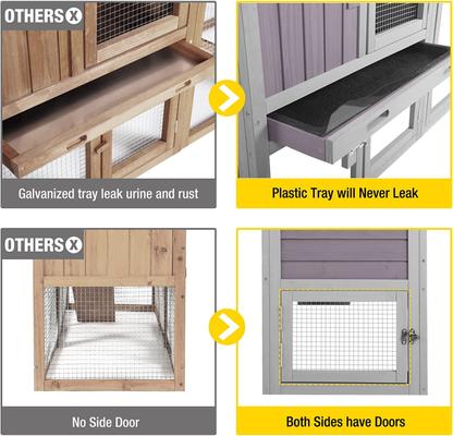 Show full view: Aivituvin 33.4-in Outdoor Rabbit Hutch slide 3 of 8