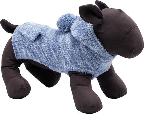 Show full view: The Worthy Dog Space Dye Dog Hoodie, Blue, Large slide 2 of 3