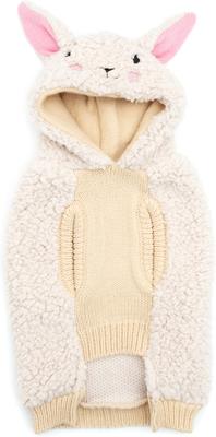 Show full view: The Worthy Dog Sheep Dog Hoodie, Off White, Medium slide 3 of 3
