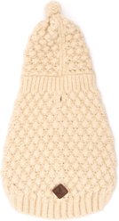 The Worthy Dog Novelty Stitch Dog Hoodie, Cream, X-Small slide 1 of 3