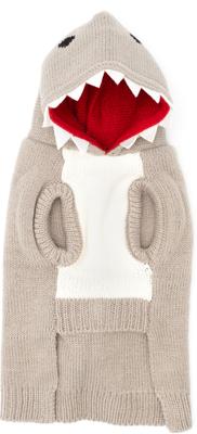 Show full view: The Worthy Dog Jimmy the Shark Dog Hoodie, Gray, X-Small slide 3 of 3