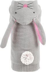 The Worthy Dog Bunny Hop Dog Hoodie, Gray, Medium