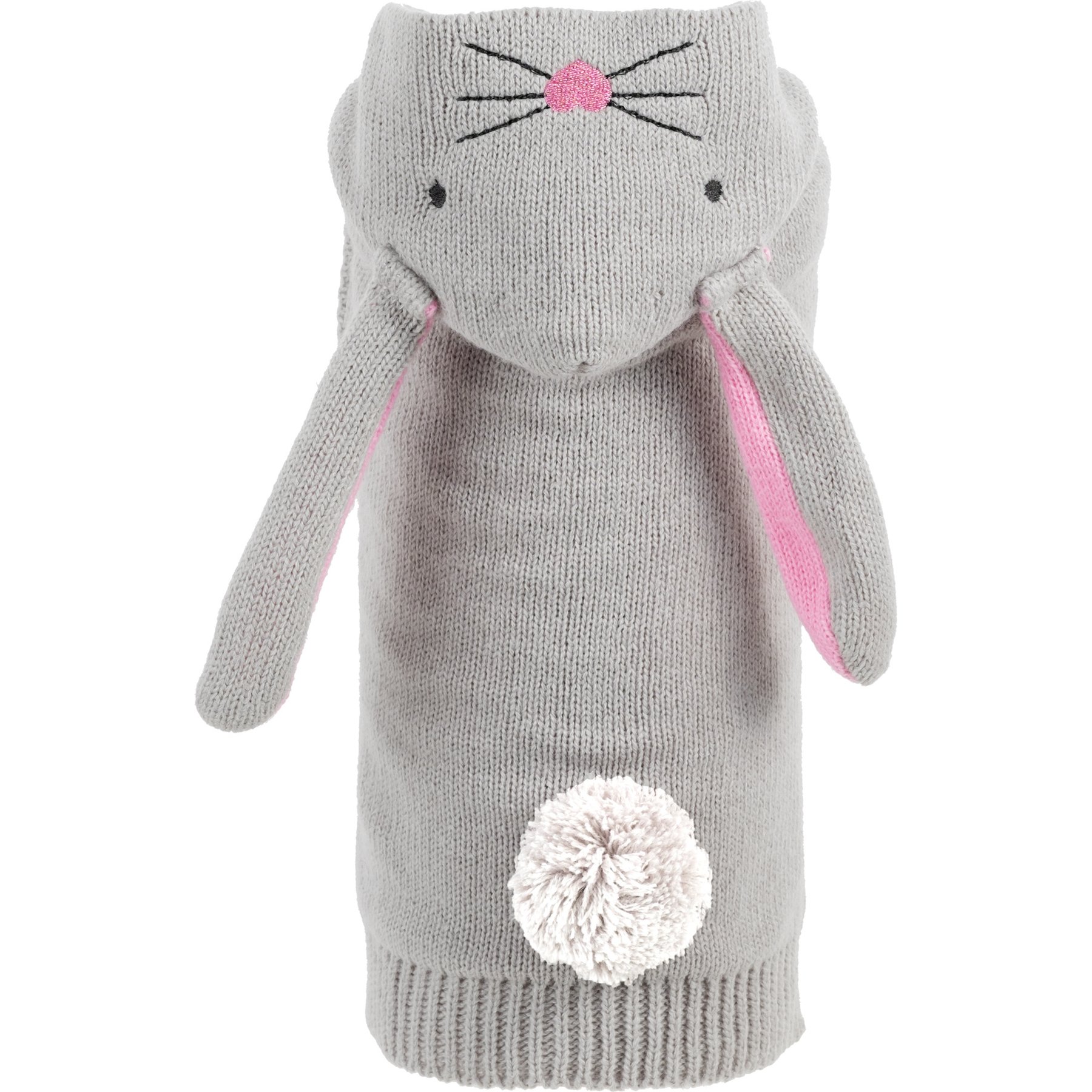 The Worthy Dog Bunny Hop Dog Hoodie, Gray, X-Small