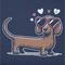 Show in main carousel: LIFE IS GOOD Valentine's Day Women's Dachshund Love Short Sleeve Crusher Tee, X-Large slide 2 of 2