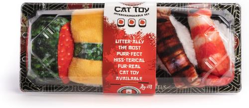 Show full view: Fabcat Sushi Platter Chew Cat Toy with 5 Catnip Filled Sushi, Multicolor slide 2 of 2