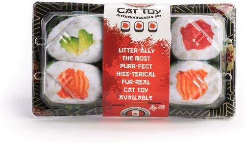 Show full view: Fabcat Sushi Roll Chew Cat Toy with 6 Catnip Filled Sushi, Multicolor slide 2 of 2