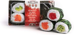 Fabcat Sushi Roll Chew Cat Toy with 6 Catnip Filled Sushi, Multicolor slide 1 of 2