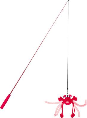 Show full view: Fabcat Faball Crab Teaser Wand Cat Toy, Red slide 3 of 3