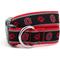Show in main carousel: The License House Ohio State Block O Paw Print Nylon Dog Collar, Black, Small: 8 to 14-in neck, 5/8-in wide slide 1 of 1