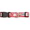 Show in main carousel: The License House Ohio State Buckeyes Paw Print OH-IO Nylon Dog Collar, Red, Small: 8 to 14-in neck, 5/8-in wide slide 2 of 3